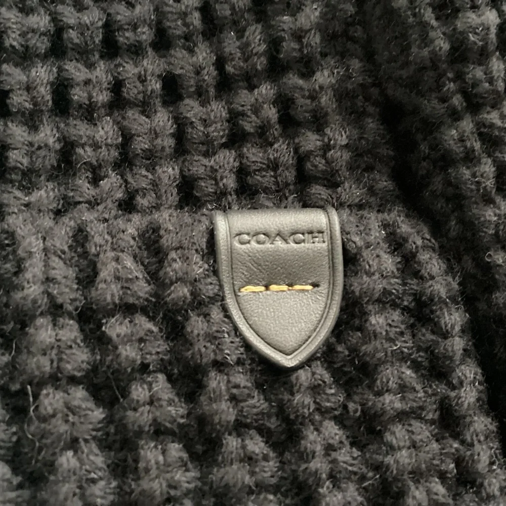 Coach Black Waffle Hat / Scarf / Gloves / NEW in BOX SET / Wool MSRP $225